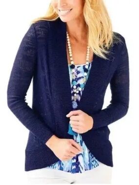 Lilly Pulitzer Amalie Cardigan XS True Navy Blue